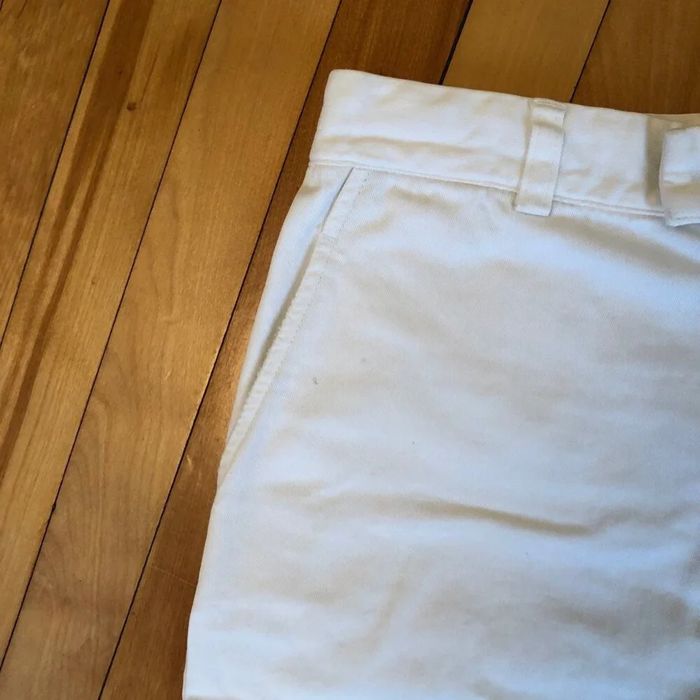 RALPH LAUREN BLUE LABEL SIZE 8 WHITE COTTON CHINO EVERY DAY SHORTS